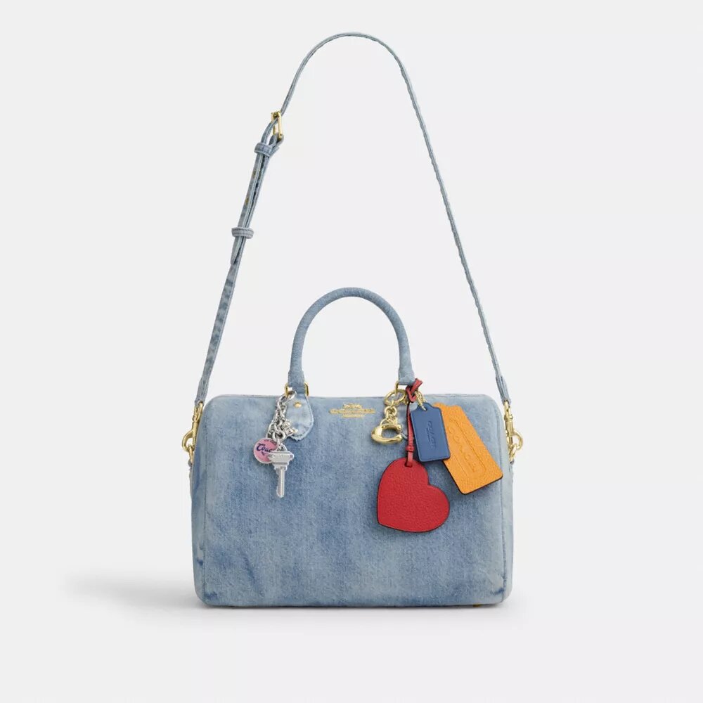 Rowan Büyük Satchel Çanta (Loved Denim ile Süsler)
