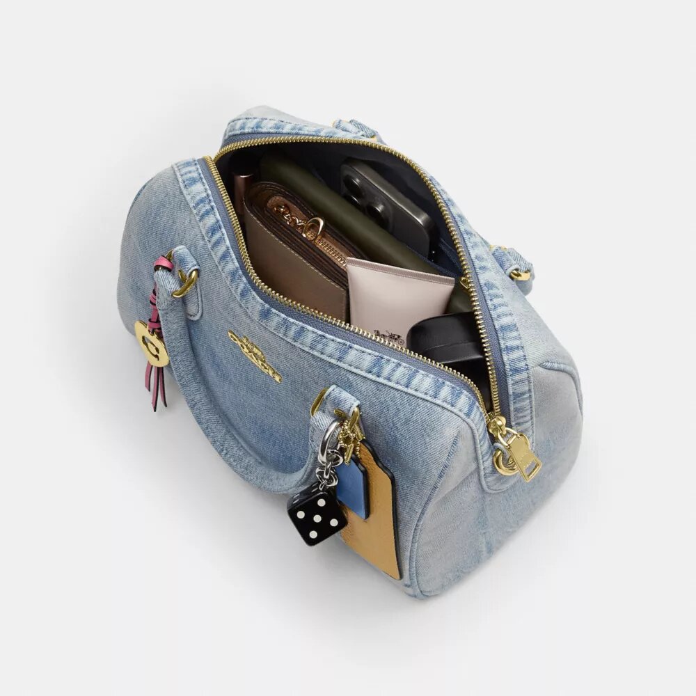 Rowan Loved Denim Satchel Çanta Süsleri