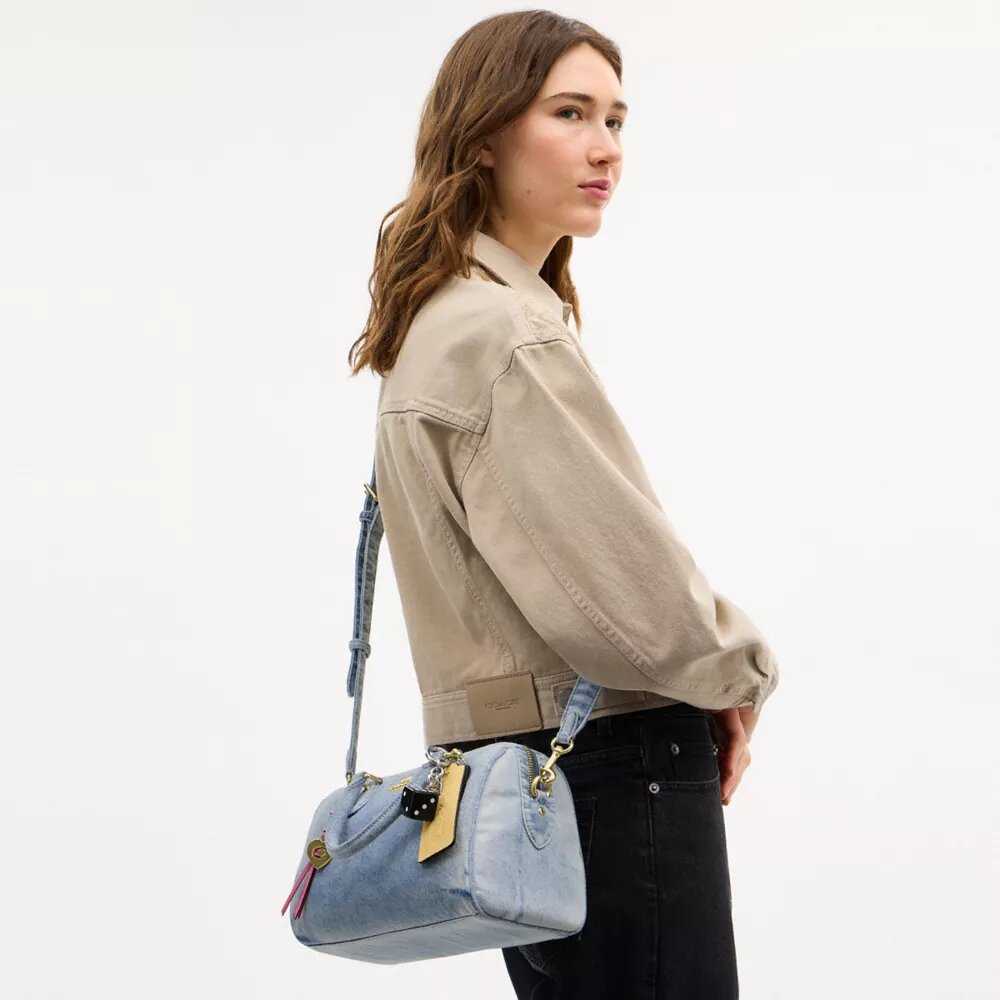 Rowan Loved Denim Satchel Çanta Süsleri