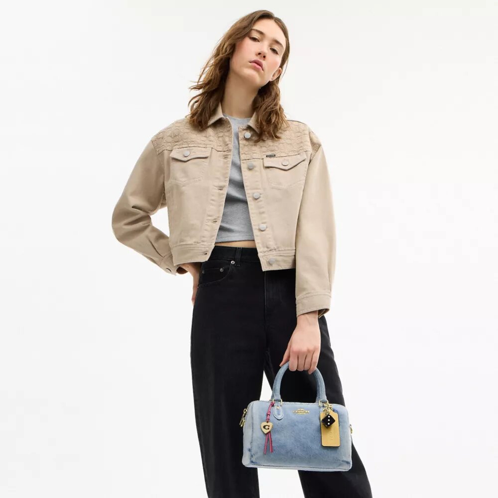 Rowan Loved Denim Satchel Çanta Süsleri
