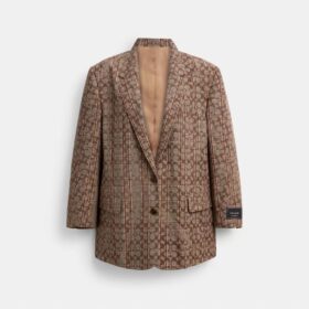 Signature C Ekose Tek Düğmeli Blazer
