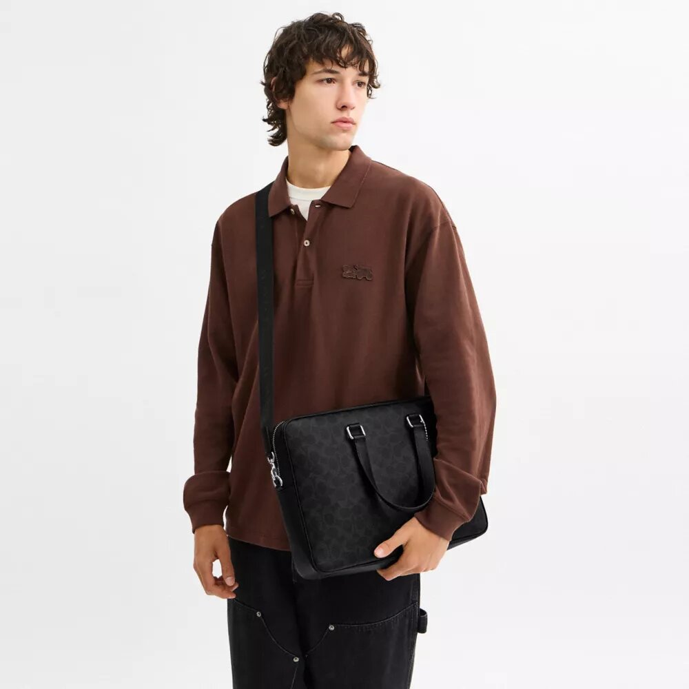 Signature Canvas Caden Brief Çanta