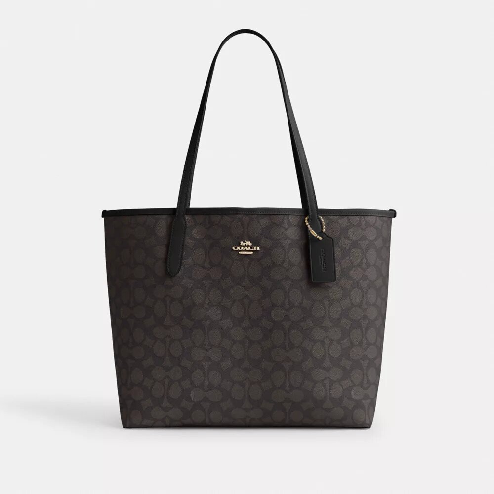 Signature Canvas City Tote Çantası