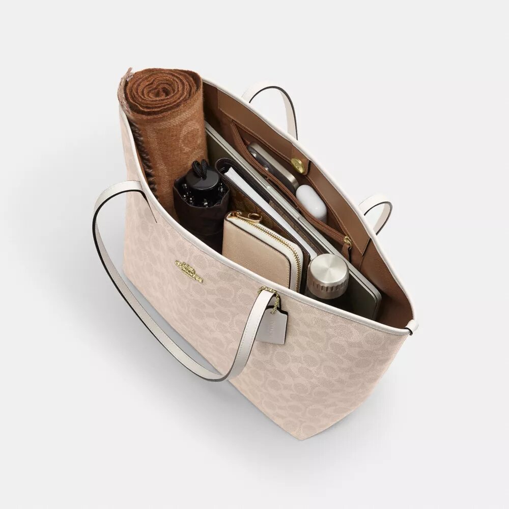 Signature Canvas City Tote Çantası