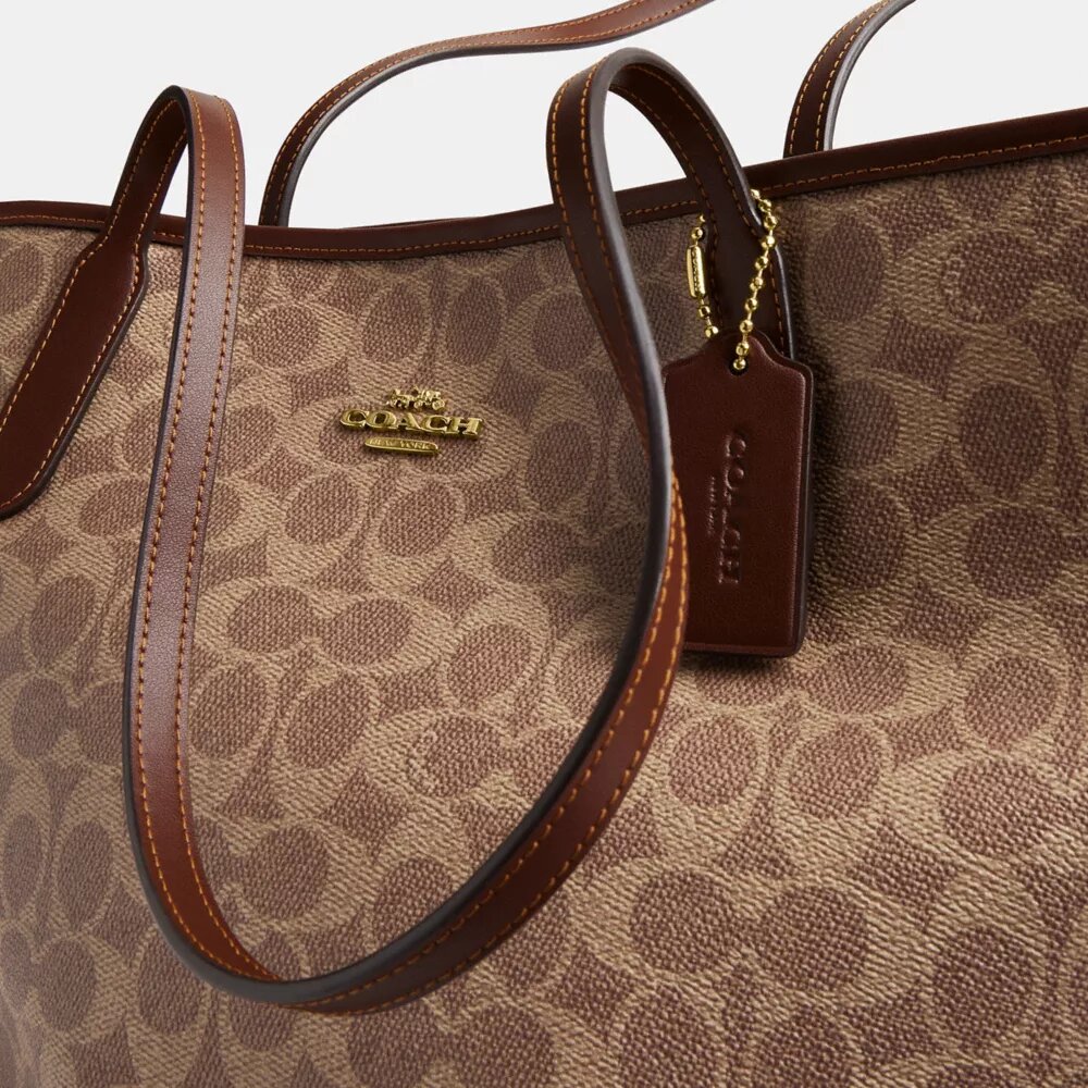 Signature Canvas City Tote Çantası