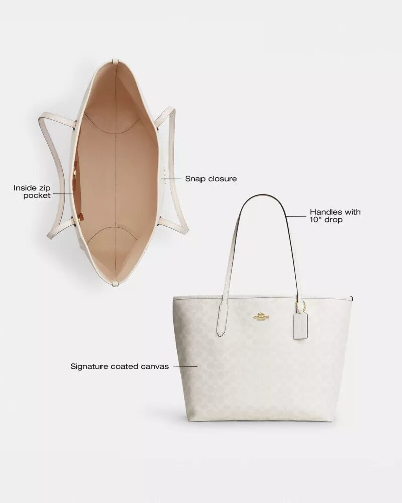 Signature Canvas City Tote Çantası