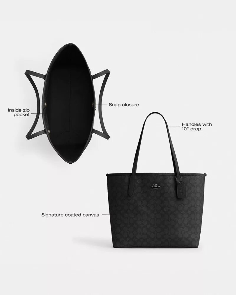Signature Canvas City Tote Çantası