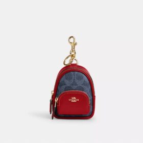 Signature Canvas Mini Court Backpack Çanta Süsü