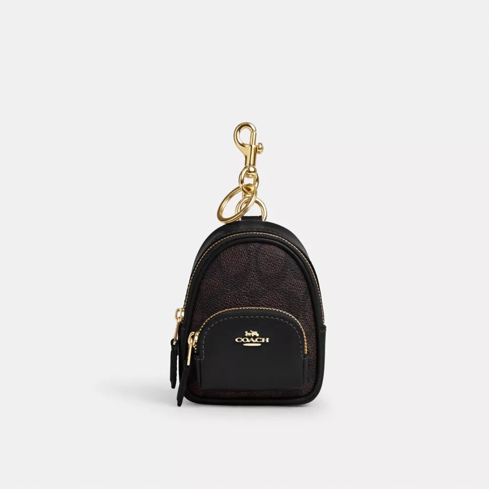 Signature Canvas Mini Court Backpack Çanta Süsü