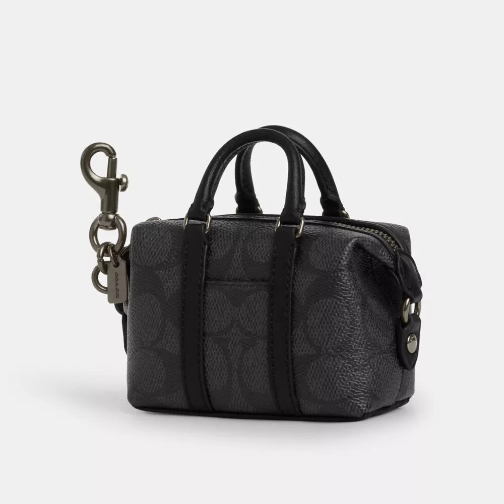Signature Canvas Mini Trekker Çanta Süsü