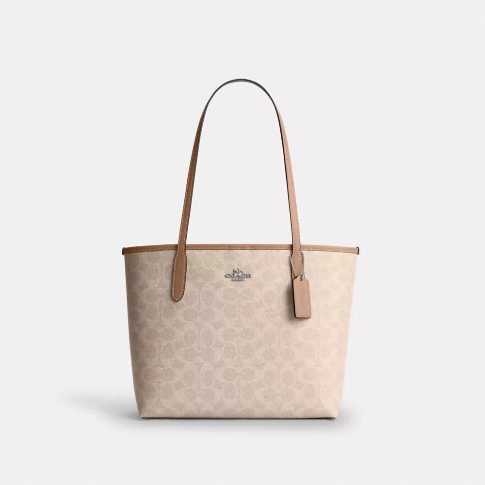 Signature Canvas Orta Boy Şehir Tote Çantası