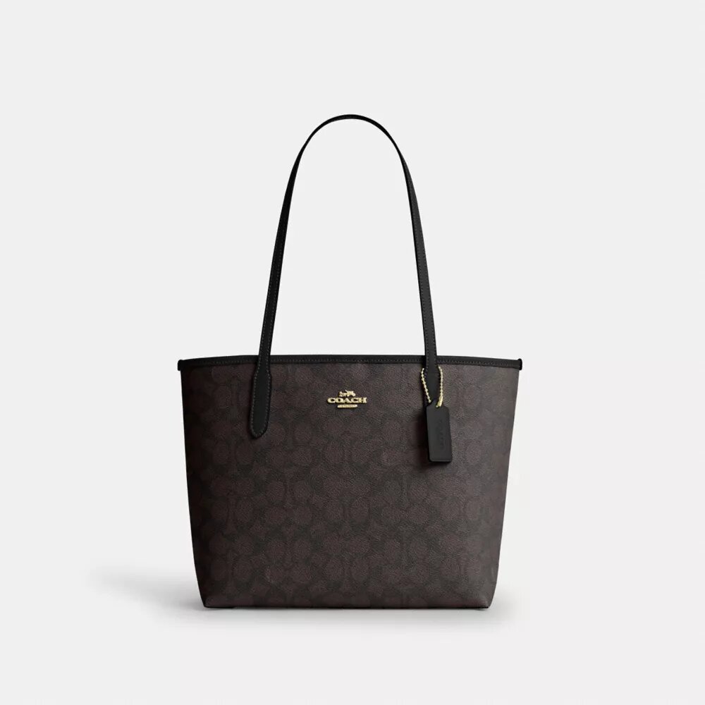 Signature Canvas Orta Boy Şehir Tote Çantası