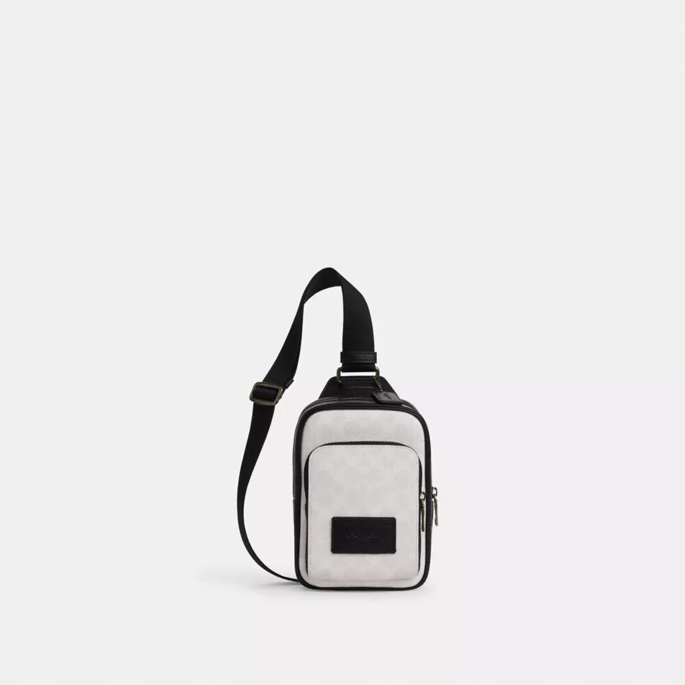 Signature Canvas Racer Sling Çanta