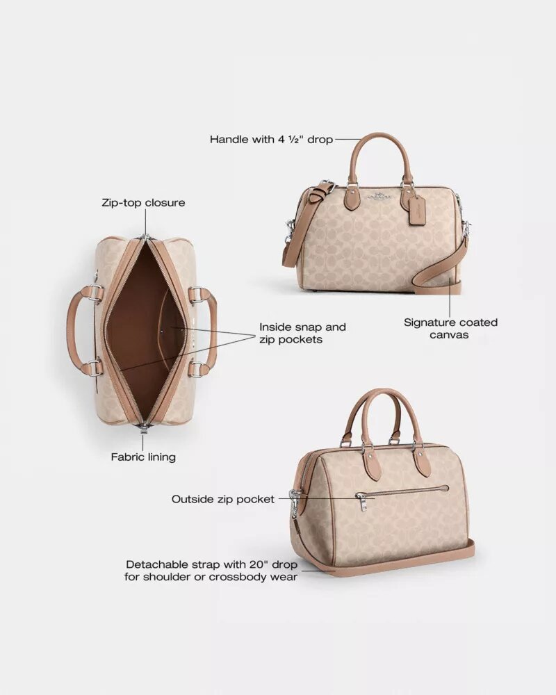 Signature Canvas Rowan Büyük Satchel Çanta