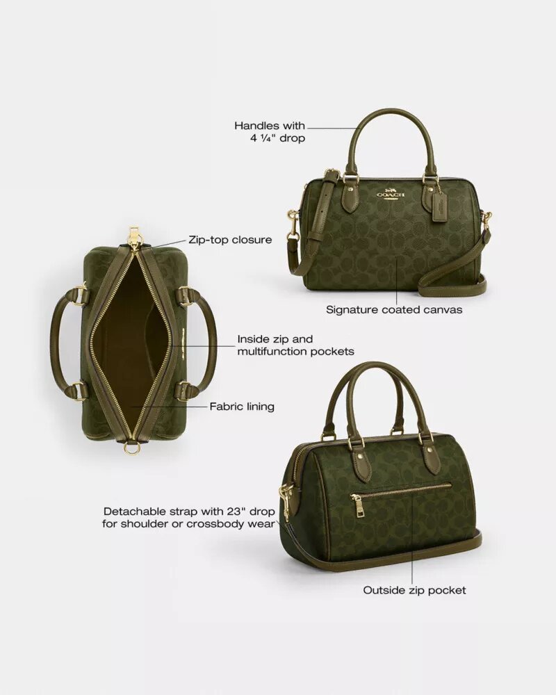 Signature Canvas Rowan Satchel Çanta