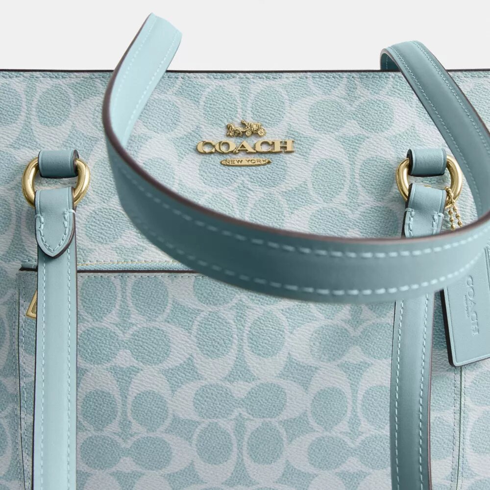 Signature Canvas Station Tote Çantası