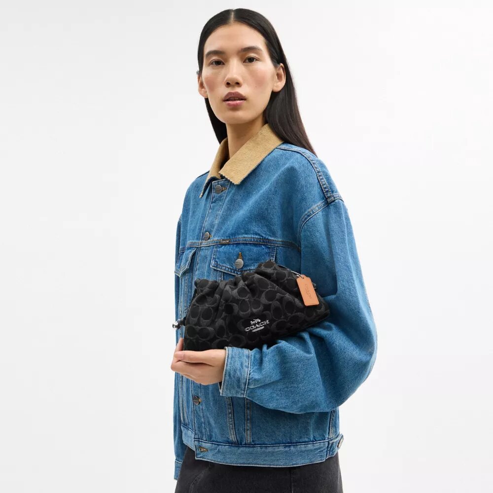 Signature Denim Faye Omuz Çantası
