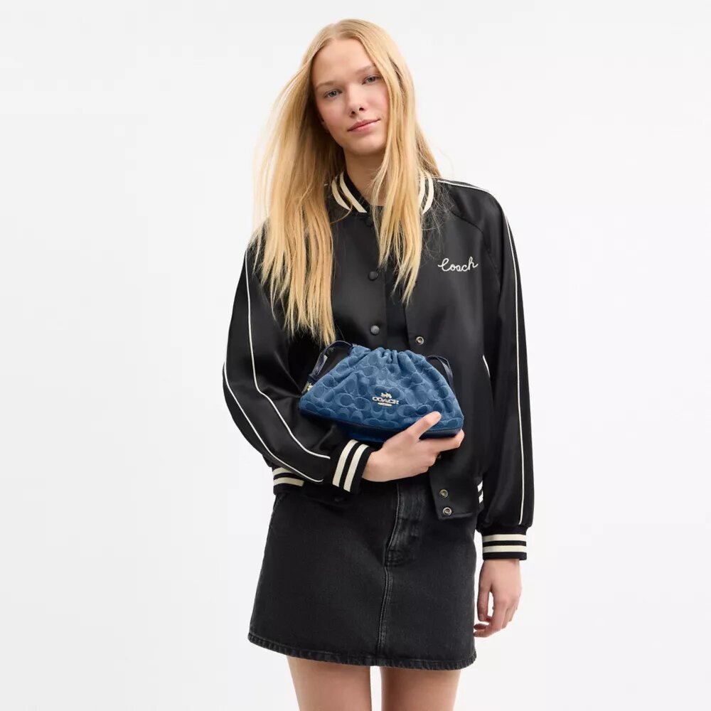 Signature Denim Faye Omuz Çantası