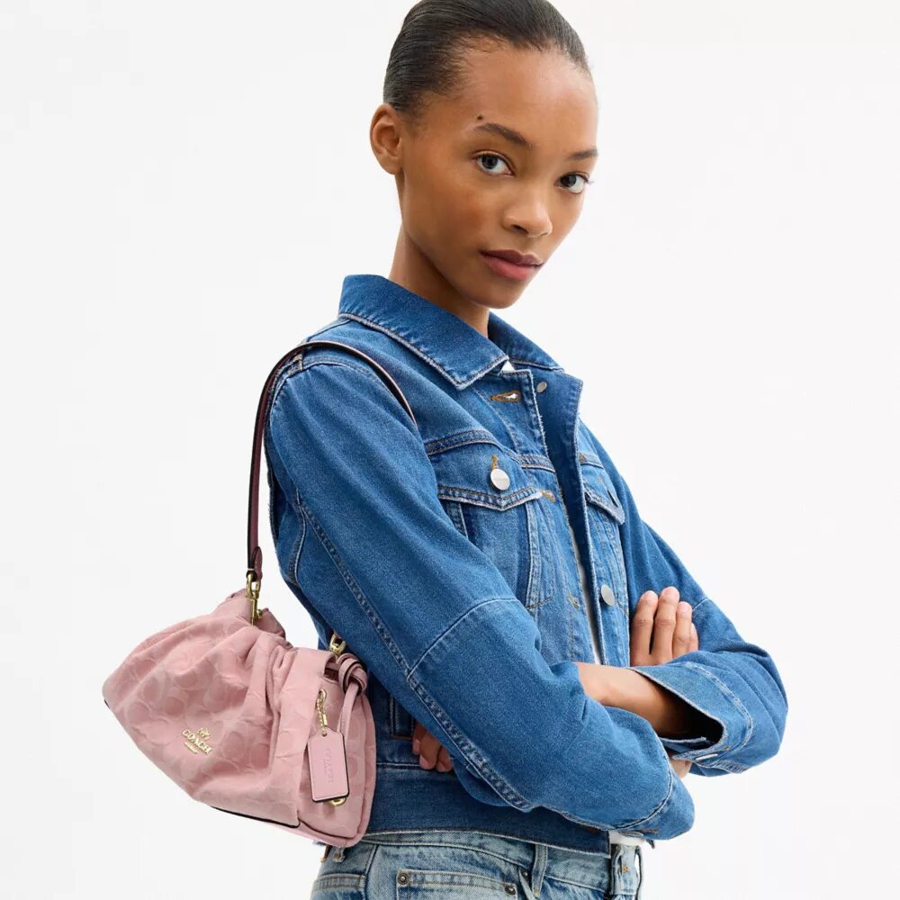 Signature Denim Faye Omuz Çantası