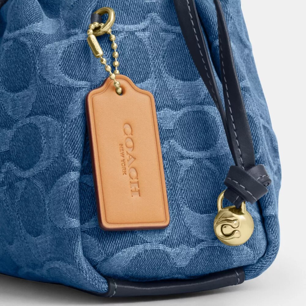 Signature Denim Faye Omuz Çantası