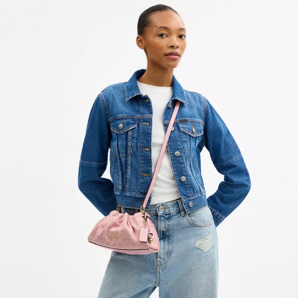 Signature Denim Faye Omuz Çantası