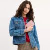 Signature Denim Köşe Fermuarlı Bileklik Çantası