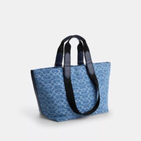 Signature Denim Küçük Tote Çantası