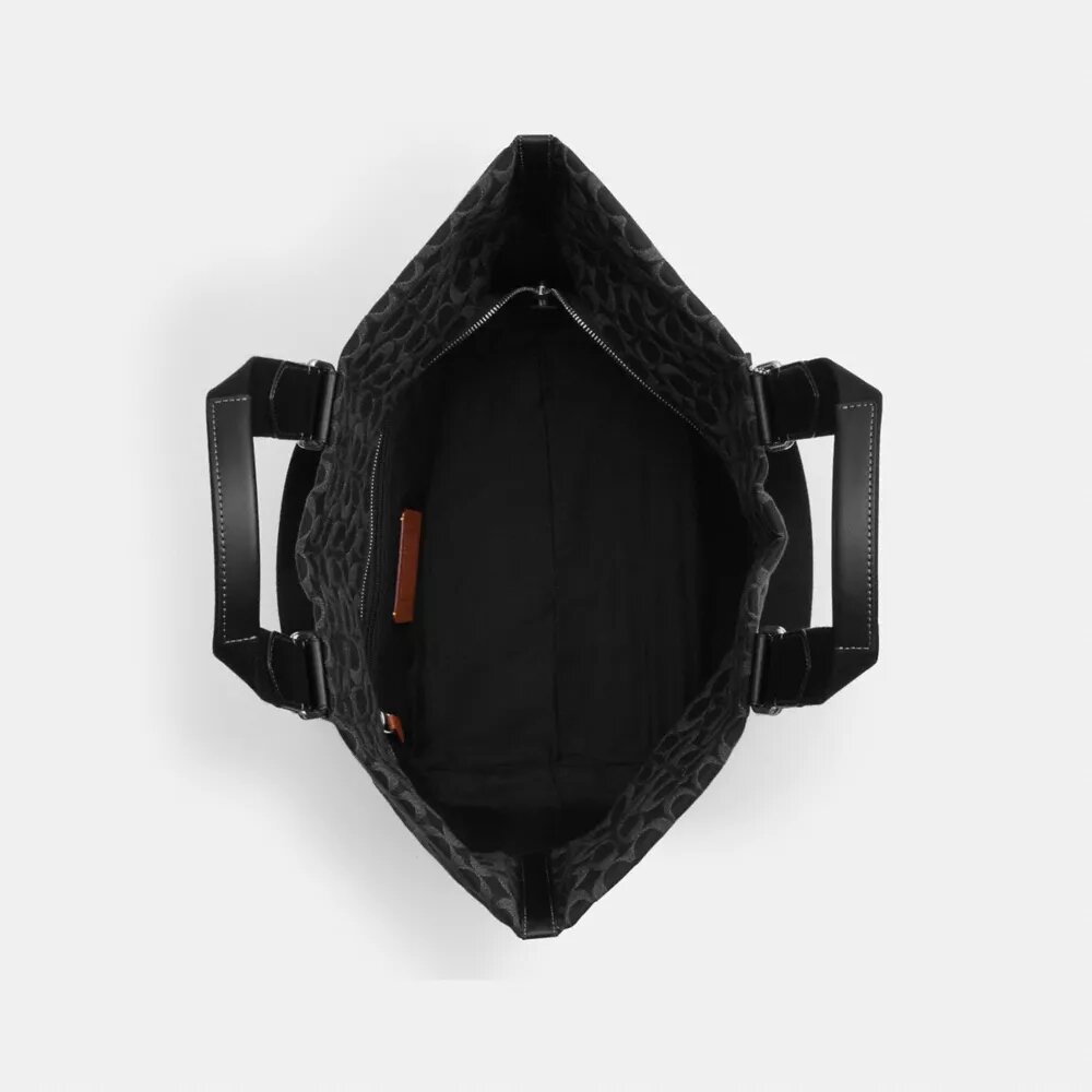 Signature Denim Küçük Tote Çantası