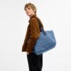 Signature Denim Küçük Tote Çantası