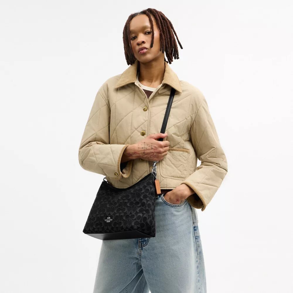 Signature Denim Laurel Omuz Çantası
