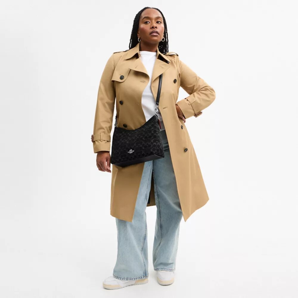 Signature Denim Laurel Omuz Çantası