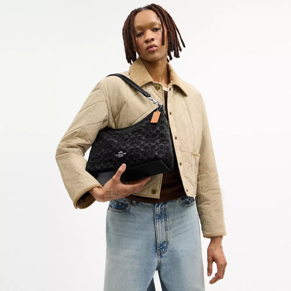 Signature Denim Laurel Omuz Çantası