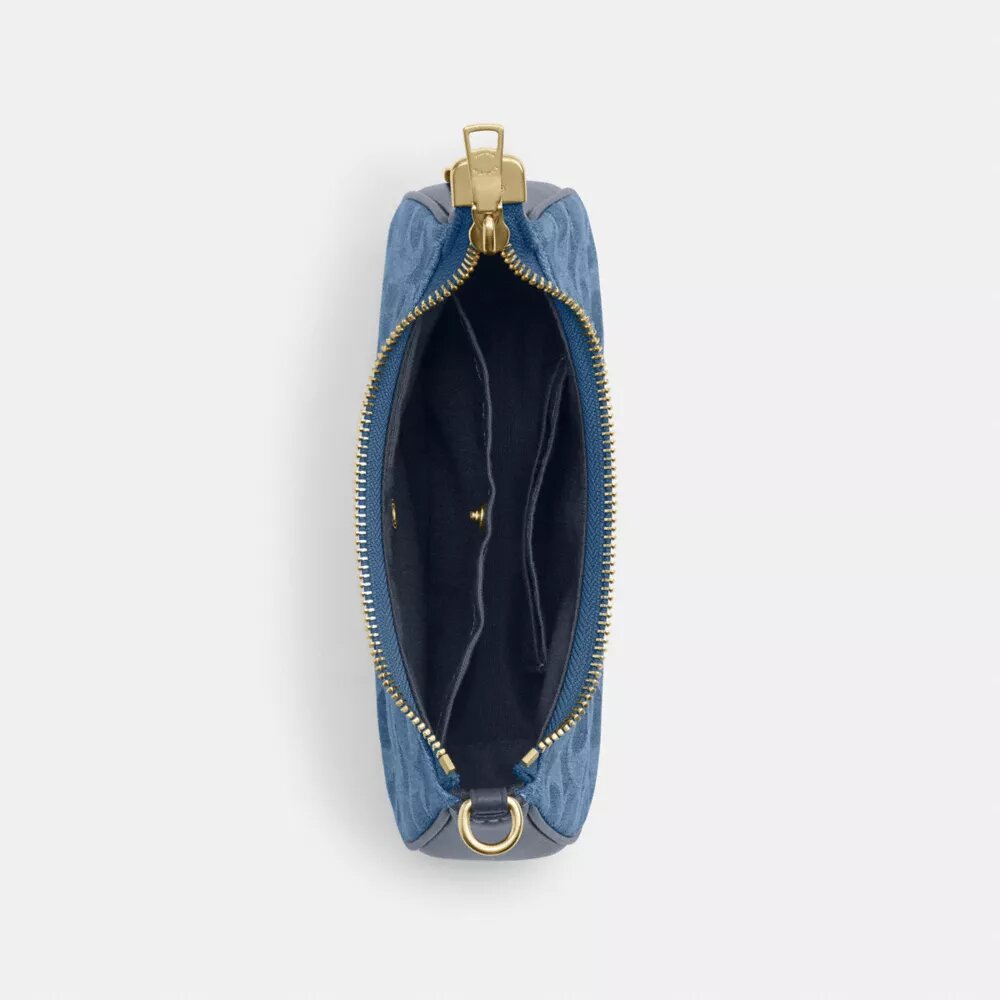 Signature Denim Teri Mini Çapraz Çanta