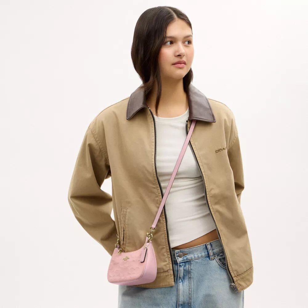 Signature Denim Teri Mini Çapraz Çanta