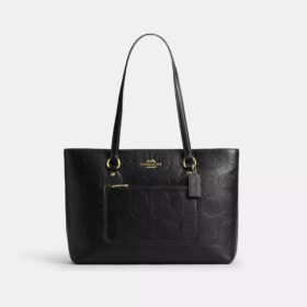 Signature Deri Station Tote Çantası