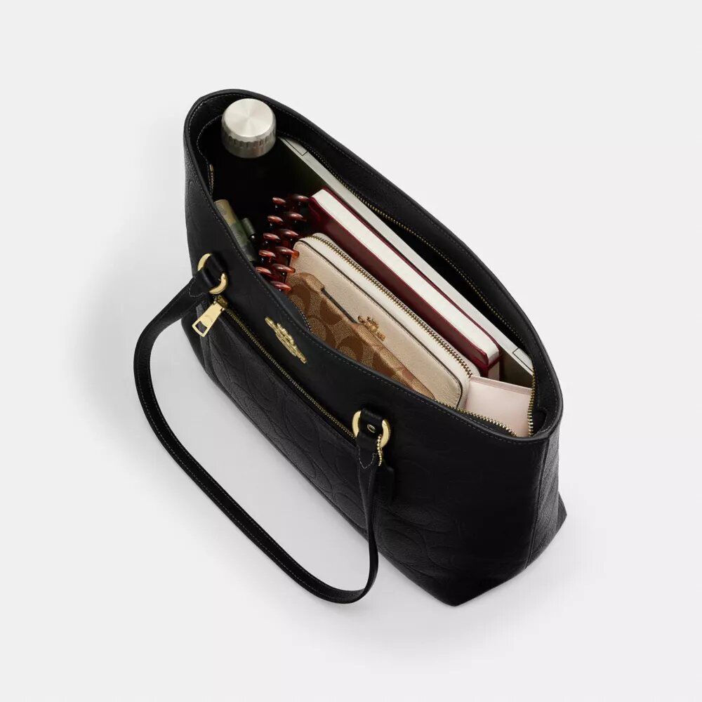 Signature Deri Station Tote Çantası