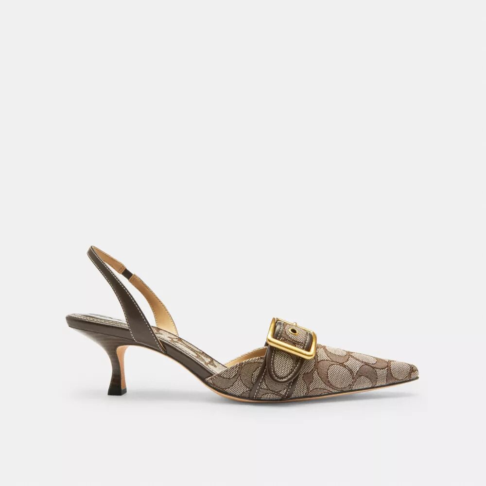 Signature Jakarlı Margot Slingback Ayakkabılar