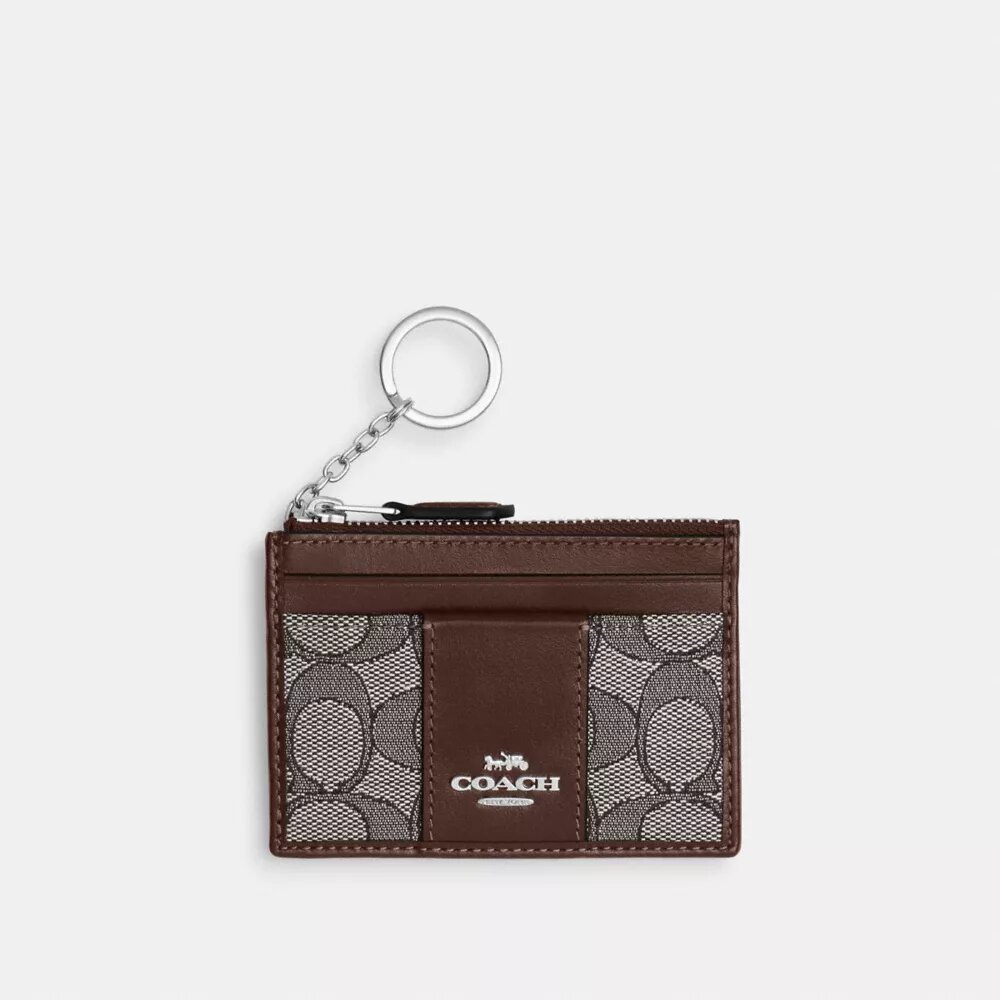 Signature Jakarlı Mini Skinny Kimlik Kılıfı