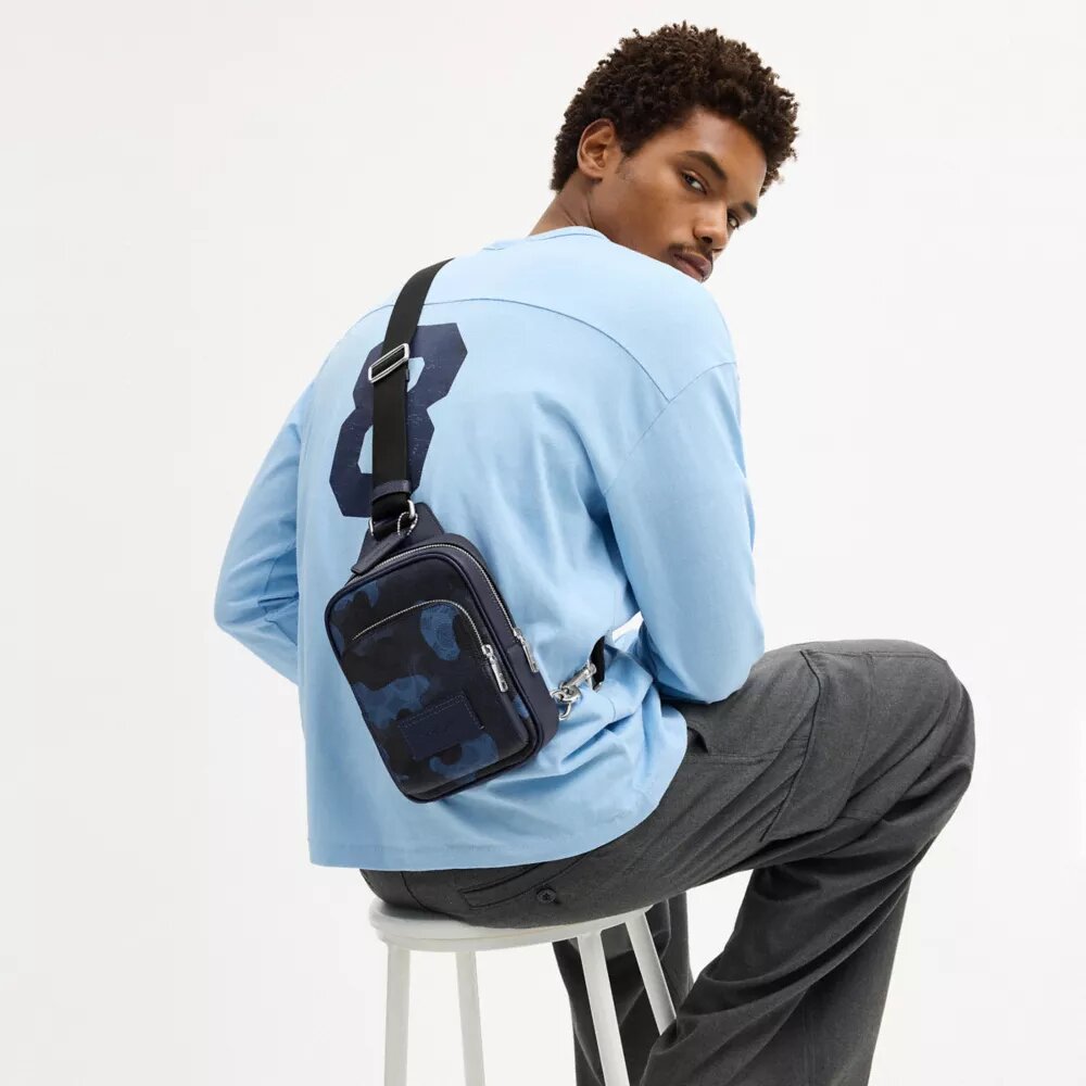 Signature Kamuflaj Desenli Racer Sling Çanta