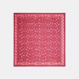 Signature Rose Meadow Desenli İpek Kare Eşarp