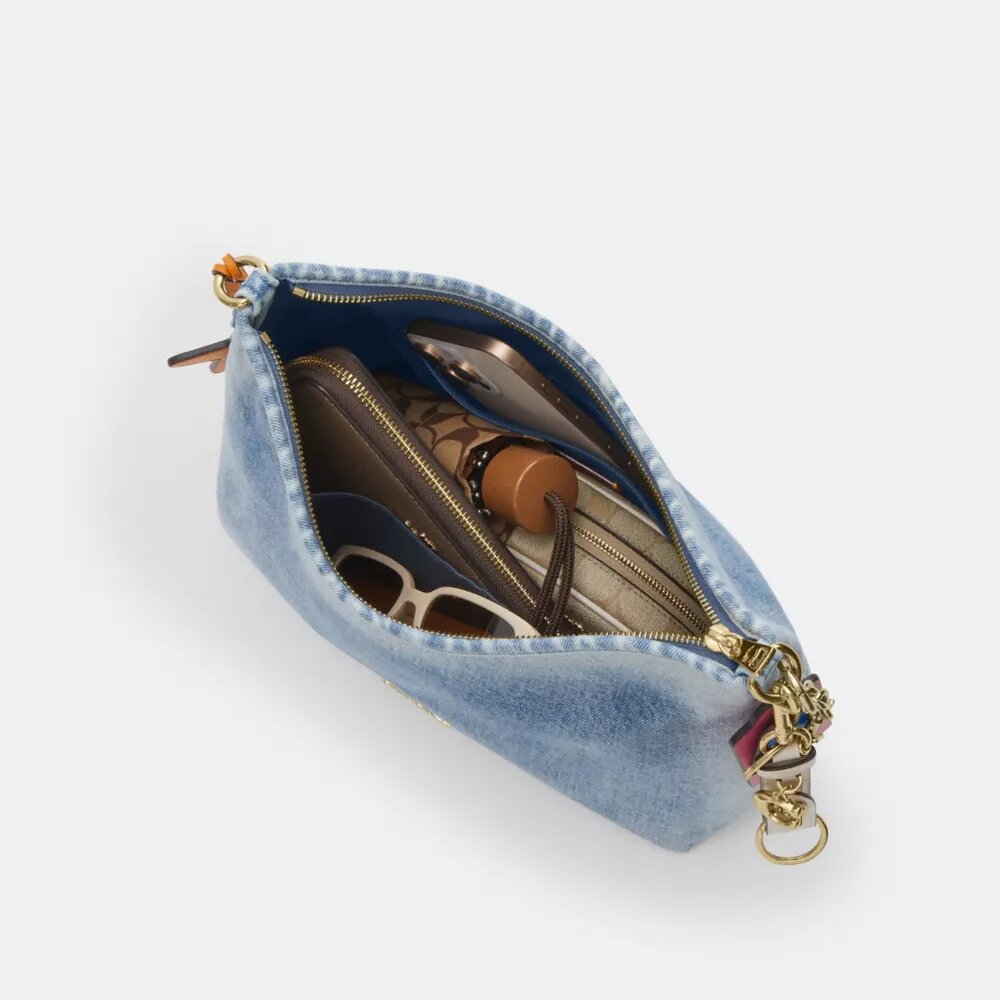 Süsler Detaylı Loved Denim Laurel Omuz Çantası