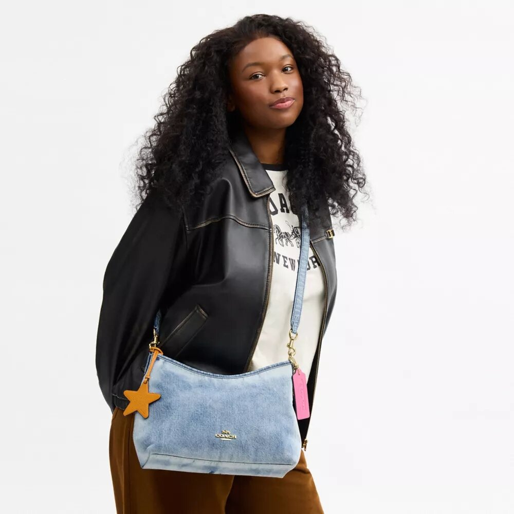 Süsler Detaylı Loved Denim Laurel Omuz Çantası