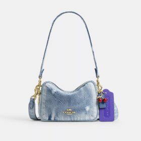 Süsler Detaylı Loved Denim Mini Carey Çapraz Askılı Çanta