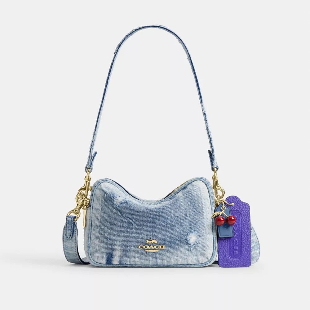 Süsler Detaylı Loved Denim Mini Carey Çapraz Askılı Çanta