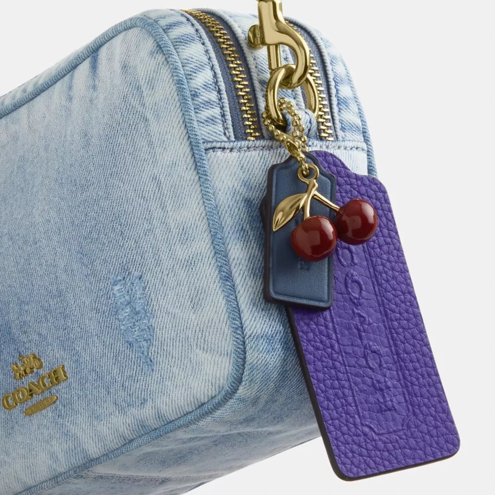 Süsler Detaylı Loved Denim Mini Carey Çapraz Askılı Çanta
