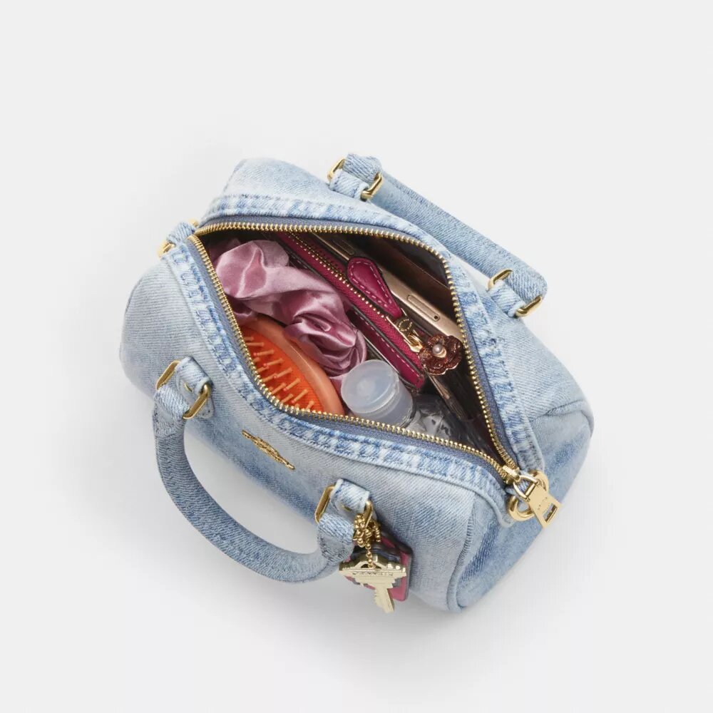 Süsler Detaylı Loved Denim Mini Rowan Çapraz Askılı Çanta