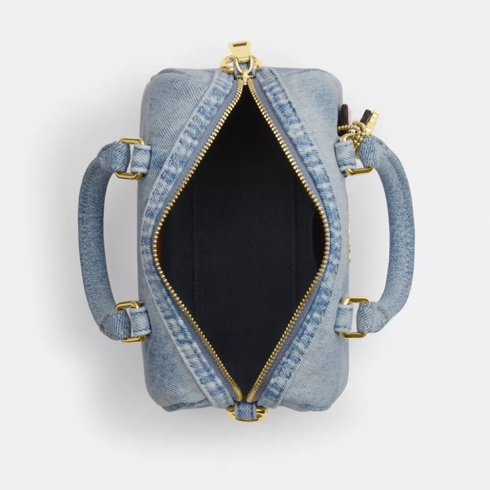 Süsler Detaylı Loved Denim Mini Rowan Çapraz Askılı Çanta