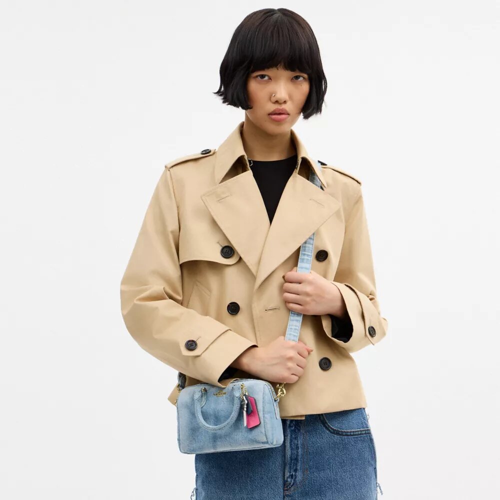 Süsler Detaylı Loved Denim Mini Rowan Çapraz Askılı Çanta
