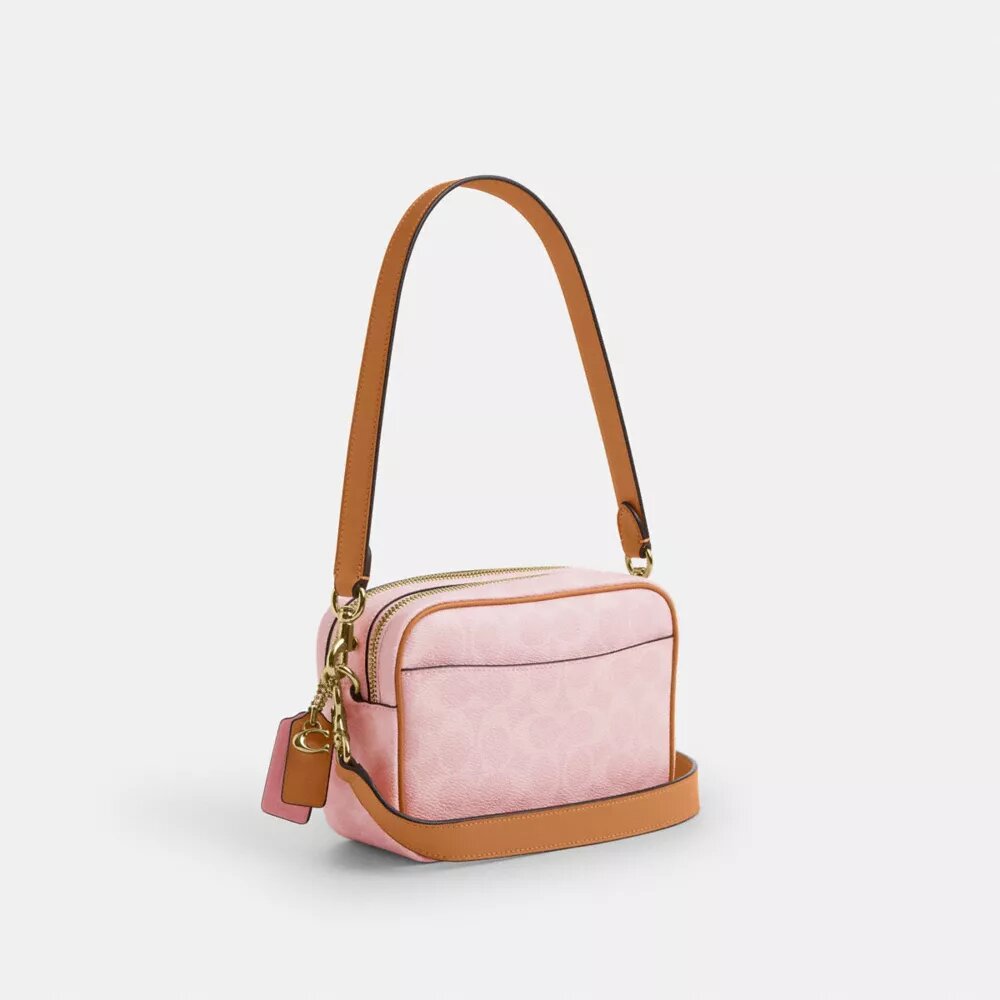 Süsler Detaylı Signature Canvas Mini Carey Çapraz Askılı Çanta