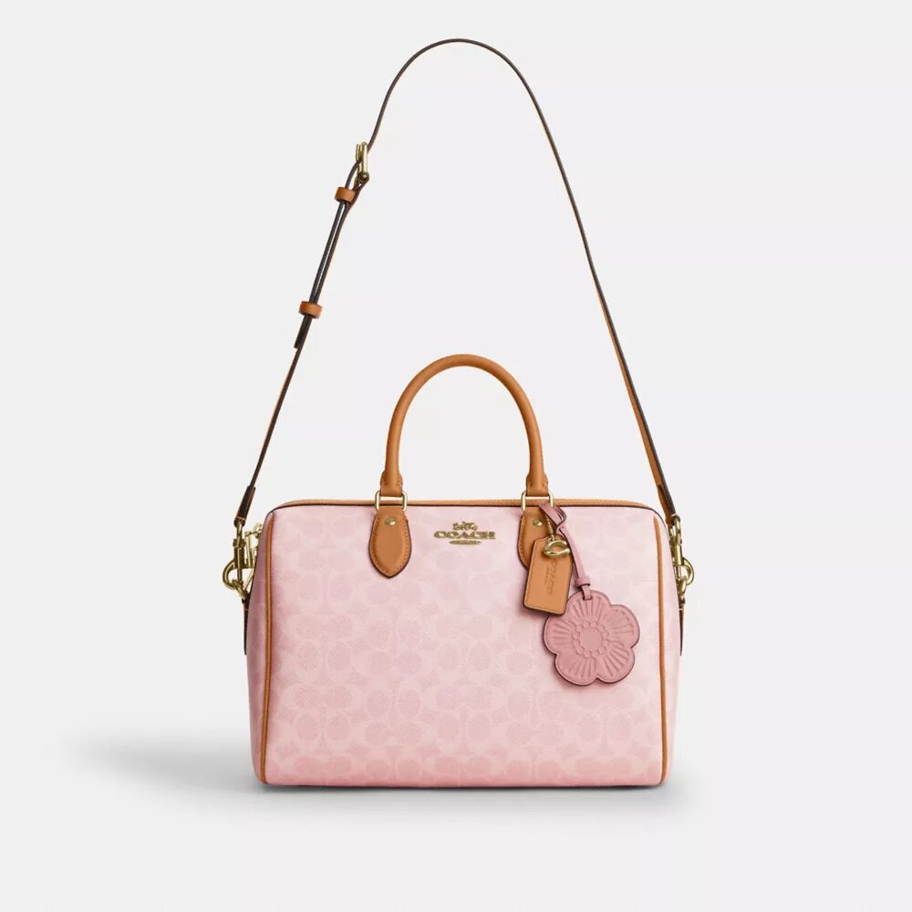 Süsler Detaylı Signature Canvas Rowan Büyük Satchel Çanta